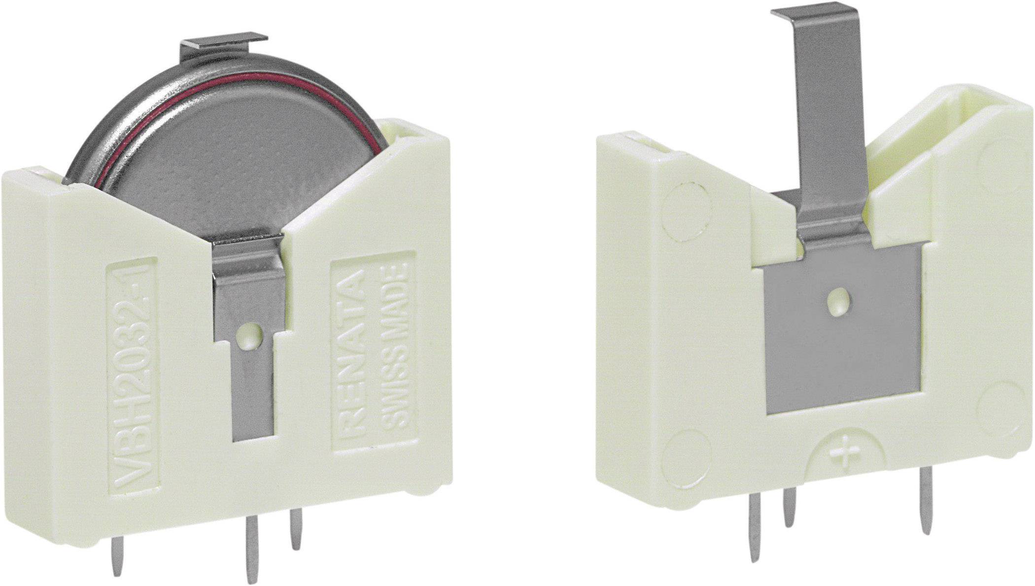 Renata 700759 Button cell holder 1x CR 2032 Horizontal, Throughhole (L