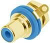 Rean AV NYS367-6-CON RCA connector Socket, vertical vertical Number of pins: 2 Blue 1 pc(s)