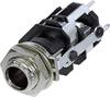 Rean AV RJ5VM 6.35 mm audio jack Socket, vertical vertical Number of pins: 5 Stereo Black 1 pc(s)