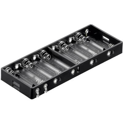 Goobay 11986 Battery tray 10x AA Solder lug (L x W x H) 151 x 57.3 x 15.8 mm