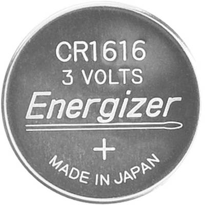 Energizer CR1616 battery, 3 volt, manufactured in Japan.