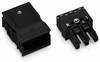 WAGO 770-103/K010-165 Mains connector WINSTA MIDI Socket, straight Total number of pins: 2 + PE 25 A Black 1 pc(s) Piece