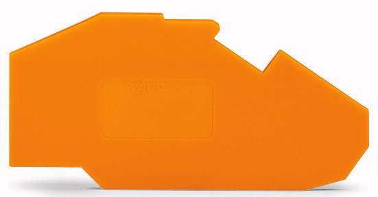 An orange plastic component with geometric edges and cutouts, with no discernible purpose or function.