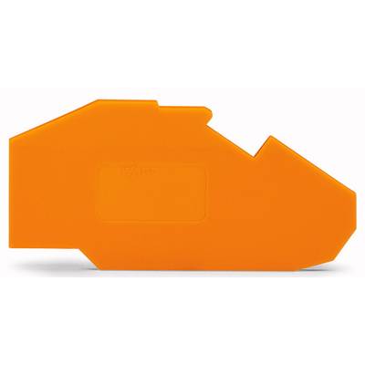 An orange plastic component with geometric edges and cutouts, with no discernible purpose or function.