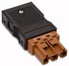 WAGO 770-1373/146-000 Mains connector WINSTA MIDI Plug, straight Total number of pins: 3 25 A Brown 25 pc(s)