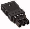 WAGO 770-113/147-000 Mains connector WINSTA MIDI Plug, straight Total number of pins: 3 25 A Black 25 pc(s)