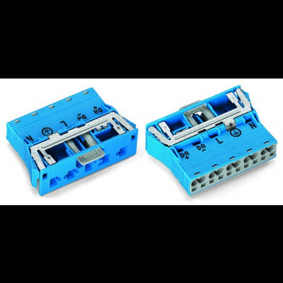 WAGO 770-2115/007-000 Mains connector WINSTA MIDI Plug, straight Total number of pins: 4 + PE 25 A Blue 50 pc(s) 