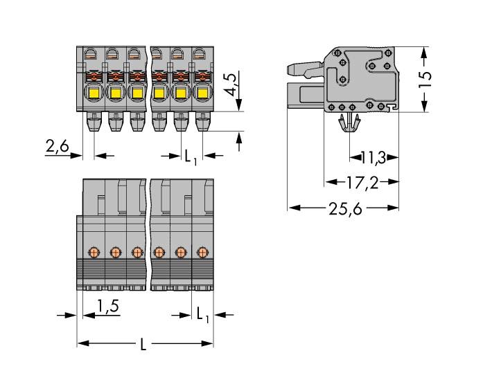 WAGO Socket housing cable 2231 Total number of pins 10 Contact spacing: 5 mm 2231-110/008-000 50 pc(s)