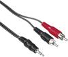 Hama 78479 RCA / Jack Audio/phono Cable [2x RCA plug (phono) - 1x Jack plug 3.5 mm] 3.00 m Black