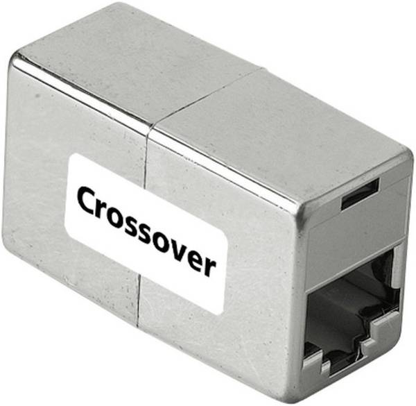 Hama RJ45 (crossover) Networks Adapter CAT 5e [1x RJ45 socket 1x RJ45 socket] Silver