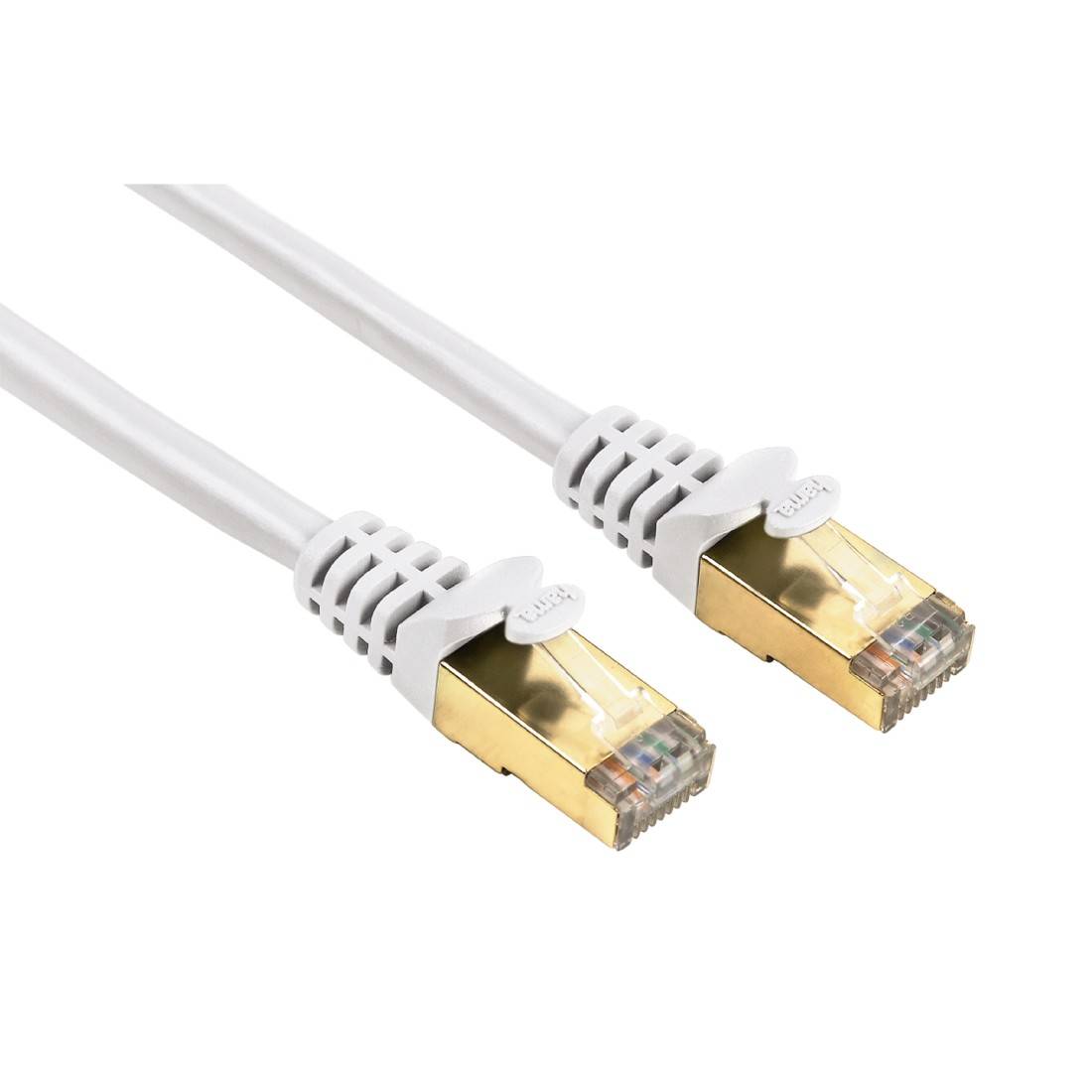Hama 00078453 RJ45 Network cable, patch cable CAT 5e S/STP 7.50 m White incl. detent 1 pc(s)-1