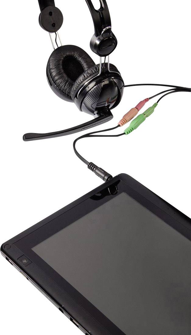 Hama 54573 Jack Audio/phono Cable [1x Jack plug 3.5 mm - 2x Jack socket 3.5 mm] 10.00 cm Black-3