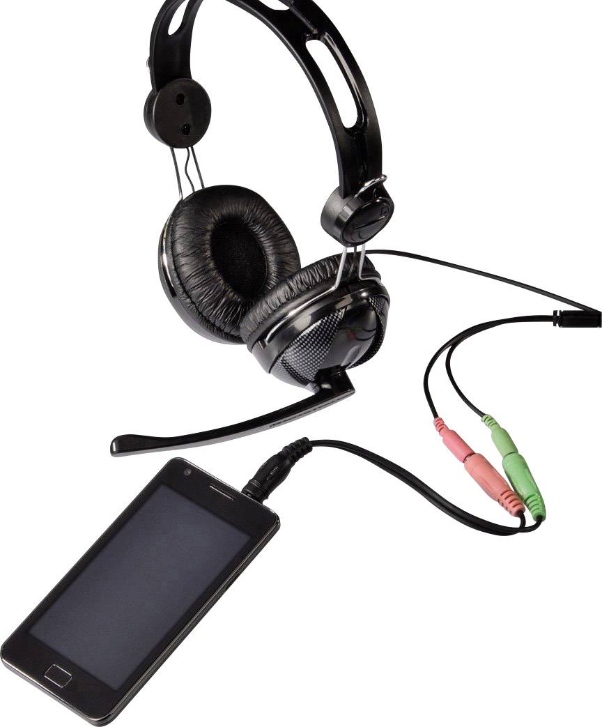 Hama 54573 Jack Audio/phono Cable [1x Jack plug 3.5 mm - 2x Jack socket 3.5 mm] 10.00 cm Black-4