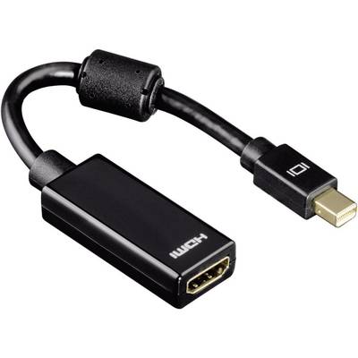 Hama 54560 DisplayPort / HDMI Adapter [1x Mini DisplayPort plug - 1x HDMI socket] Black  10.00 cm