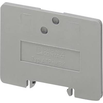 Grey plastic part with embossing 'PHOENIX CONTACT TYP A-TP-I/V', presumably a cover or component holder.