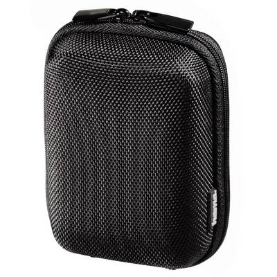 Black, rectangular zip-up case. Made from hard-wearing, textured material. Suitable for protection and storage.