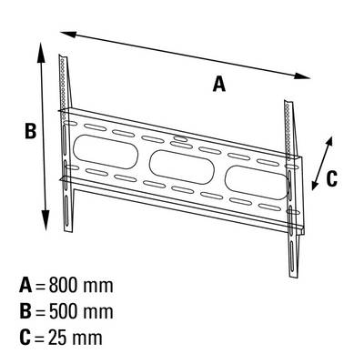 Hama FIX "Ultraslim" XL TV wall mount 94,0 cm (37") - 228,6 cm (90") Rigid Built-in level-2
