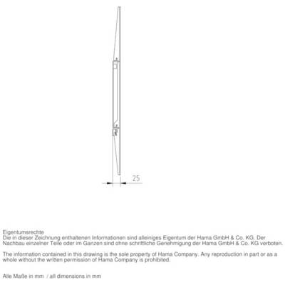 Hama FIX "Ultraslim" XL TV wall mount 94,0 cm (37") - 228,6 cm (90") Rigid Built-in level-4