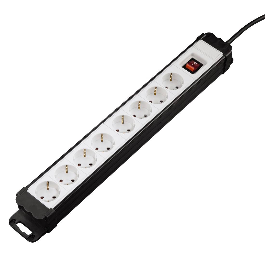 Hama 00047823 Power strip (+ switch) 8x White, Black PG connector 1 pc