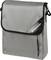 Grey messenger bag with black trim, 'Bresser' brand name visible at the front. Bag flap slightly open, hook on the side.