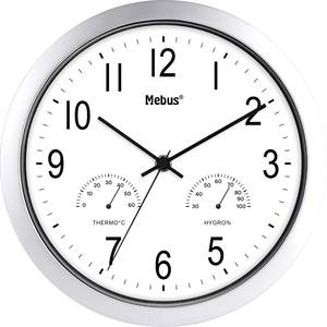 Quartz Wall Clock with Thermometer and Hygrometer