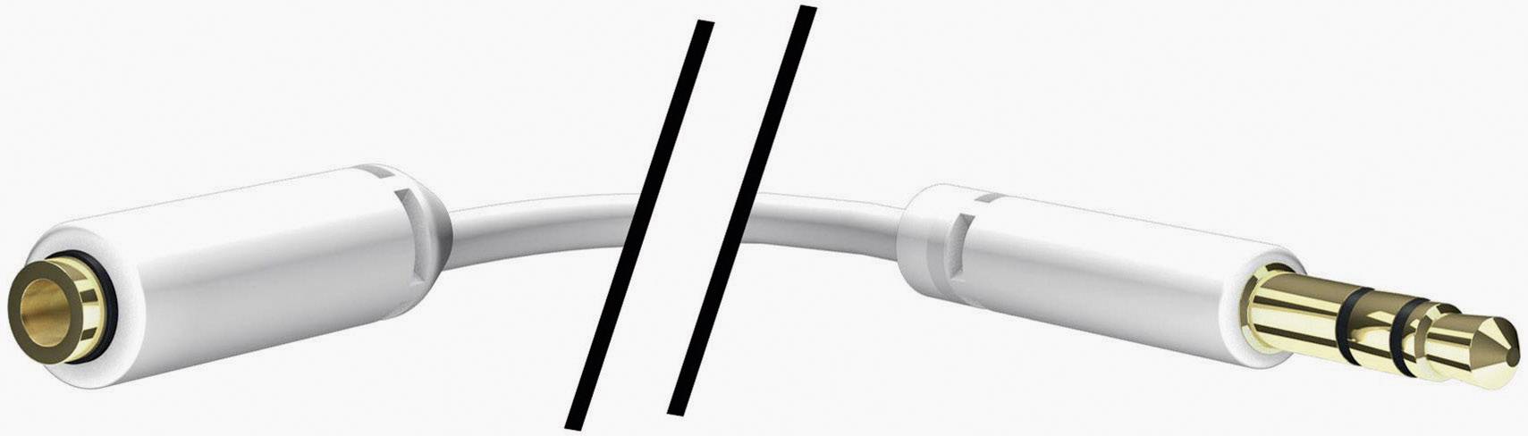 Inakustik 00310503 Jack Audio/phono Cable extension [1x Jack plug 3.5 mm - 1x Jack socket 3.5 mm] 3.00 m White gold plat-1