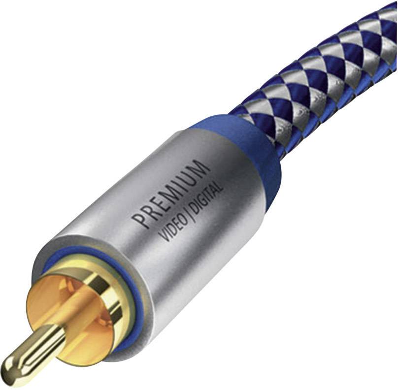 Inakustik RCA composite VHS Cable [1x RCA plug (phono) - 1x RCA plug (phono)] 1.00 m Blue, Silver-2