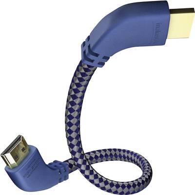Inakustik HDMI Cable HDMI-A plug, HDMI-A plug 8.00 m Silver-blue 0042508 Audio Return Channel, gold plated connectors HD