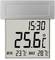 Digital thermometer showing time '15:30'. Current temperature: 25.6°C. Min: 23.7°C, Max: 28.7°C. Silver upper frame.