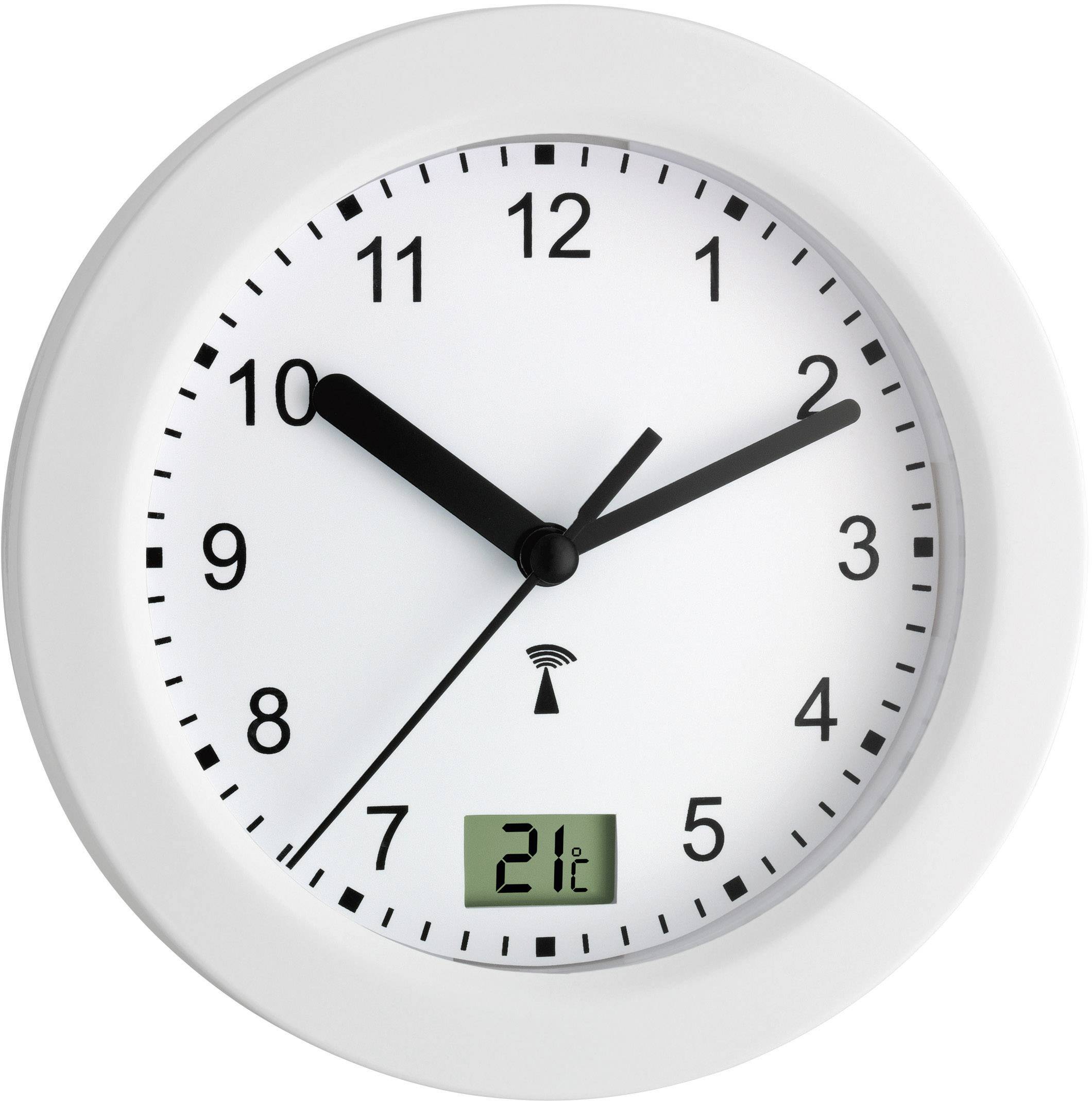 TFA Dostmann 60.3501 Radio Wall clock 17.5 cm x 5.5 cm White Suitable for bathrooms/wet rooms