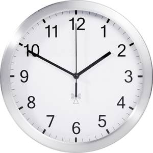 TFA Dostmann 98.1091.02 Radio Wall clock 25 cm x 4 cm Aluminium (matt)