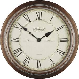 Techno Line WT 7006 Quartz Wall clock 36 cm x 7 cm Wood Suitable for bathrooms/wet rooms