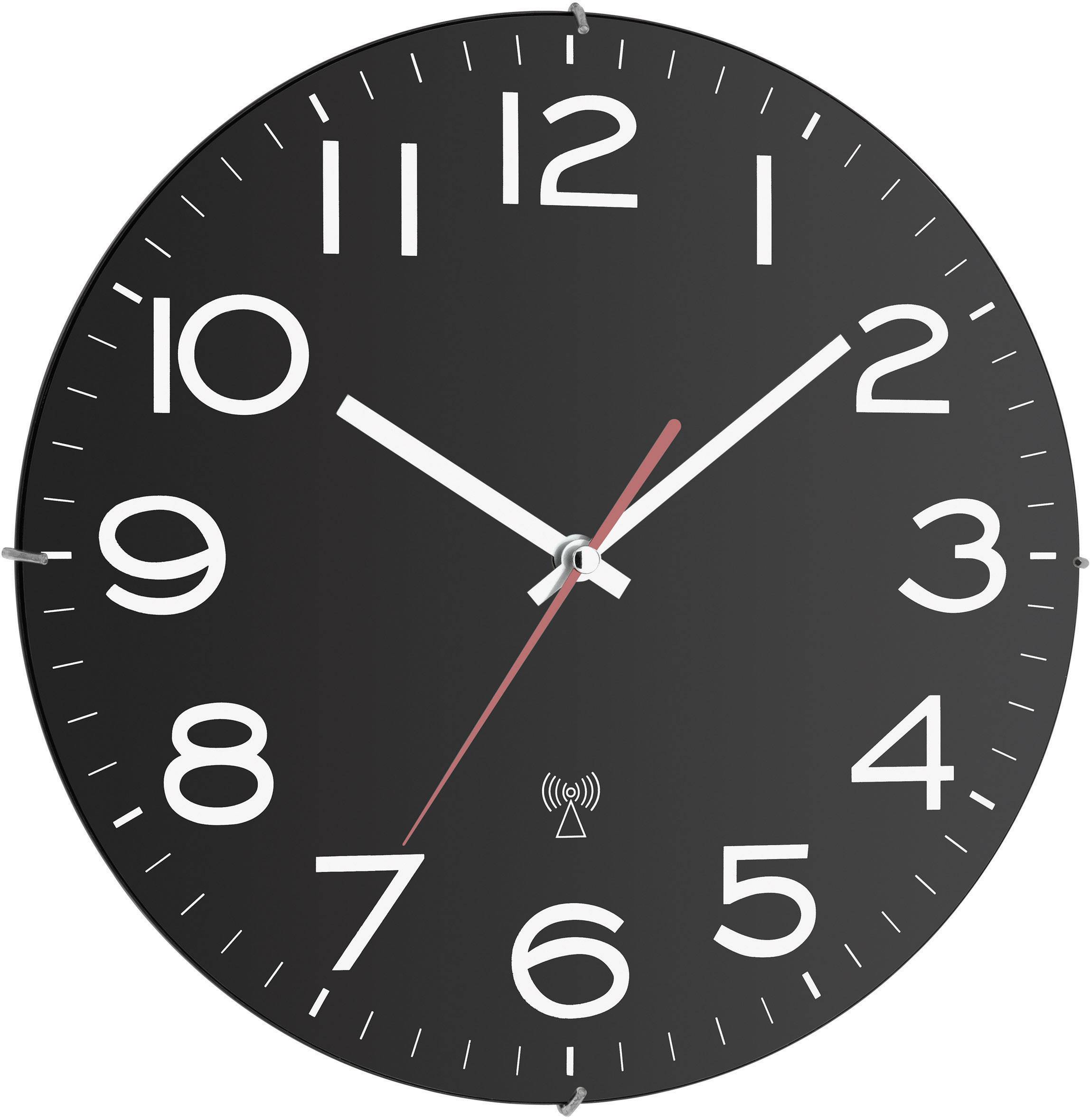 TFA Dostmann 60.3509 Radio Wall clock 300 mm x 40 mm Black