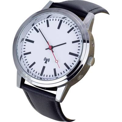 EUROTIME Radio Wristwatch 62528 (Ø x H) 40 mm x 11 mm Stainless steel Enclosure material=Metal Material (watch strap)=Le