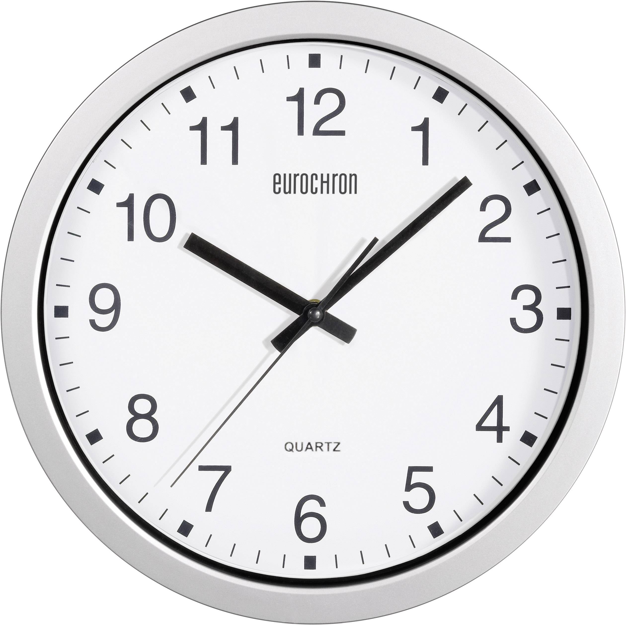 Eurochron A3199 Quartz Wall clock 30.5 cm x 3.8 cm Silver