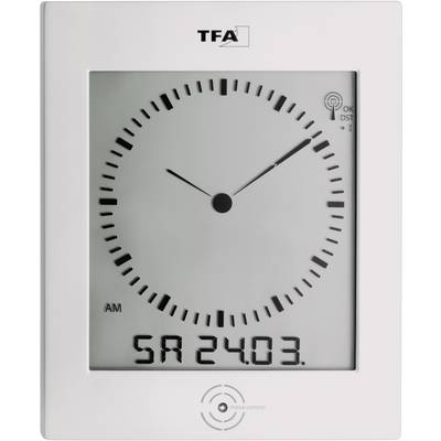TFA Dostmann 60.4506 Radio Wall clock 220 mm x 265 mm x 31 mm Silver 