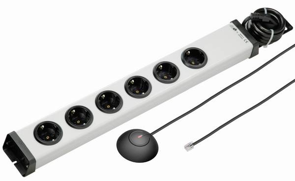 Ehmann 0200c00062381 Power strip (+ switch) 6x Grey PG connector 1 pc(s)