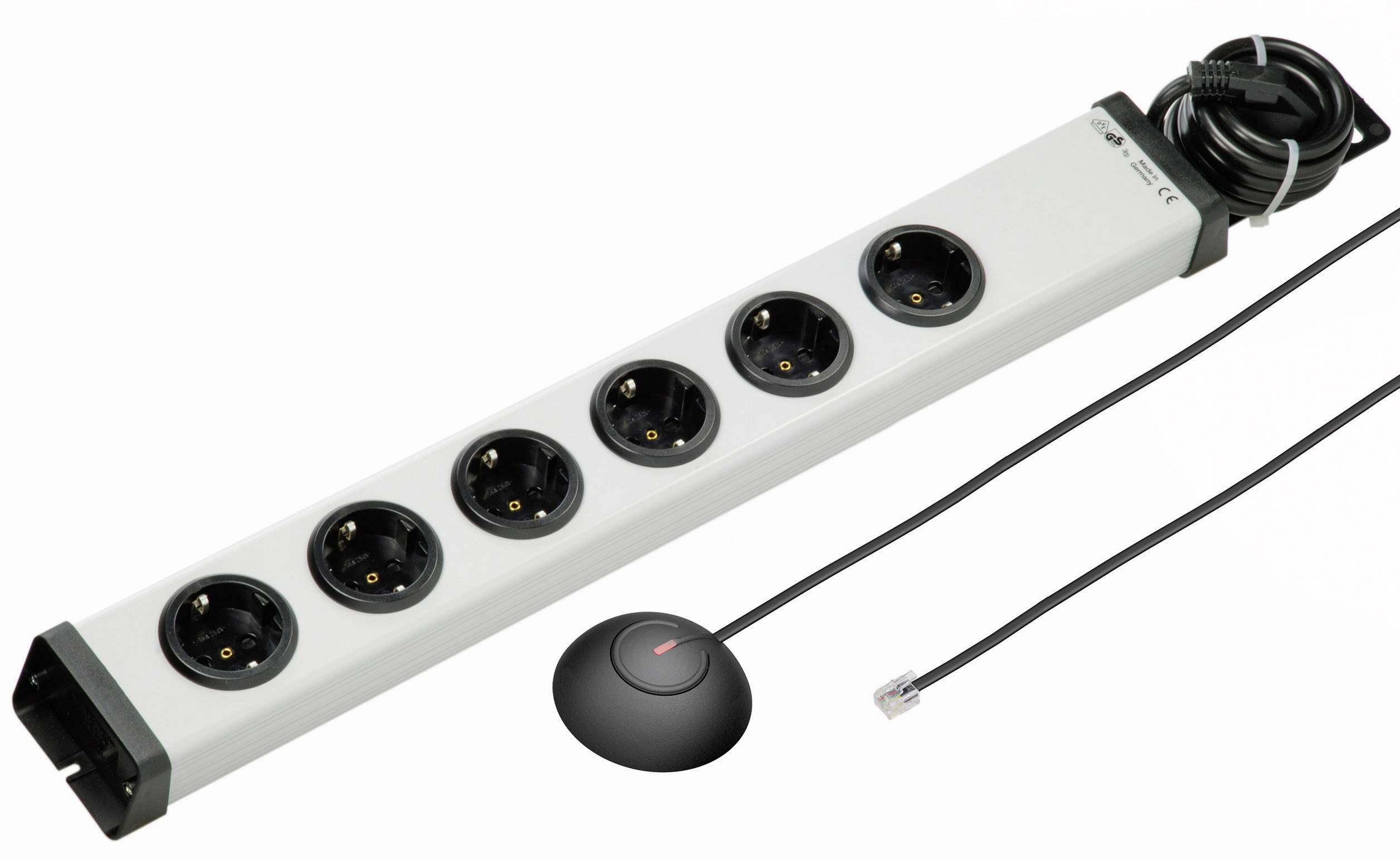 Image of Ehmann 0200c00062381 Power strip (+ switch) 6x Grey PG connector 1 pc(s)