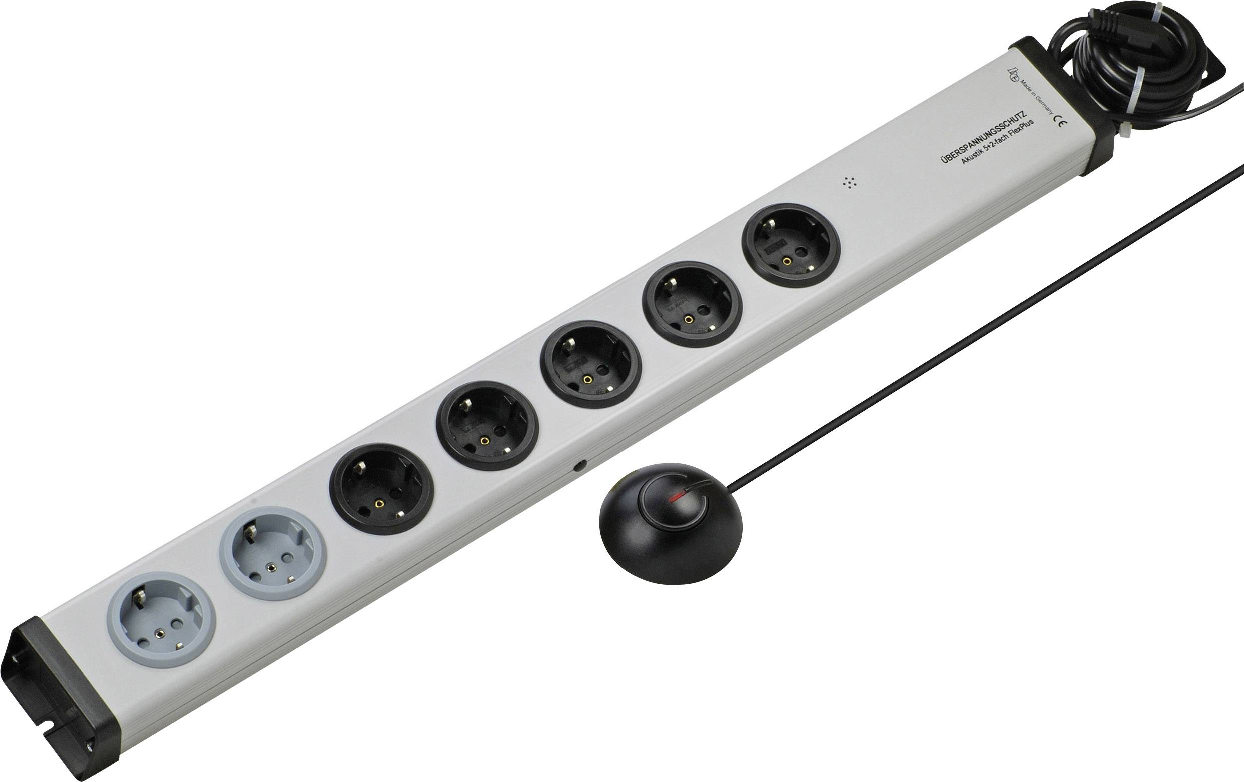 Ehmann 0206c00072381 Surge protection socket strip 7x Silver PG connector 1 pc(s)