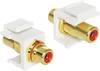 Delock 1982591 1982591 RCA Audio/phono Adapter [1x RCA socket (phono) - 1x RCA socket (phono)] Red