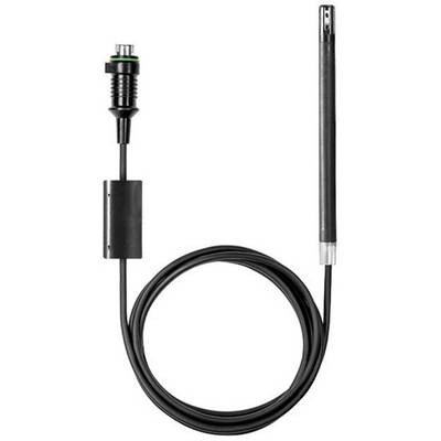Temperature sensor with long cable and plug, suitable for precise temperature measurements in various environments.