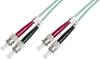 Digitus DK-2511-01/3 Fibreglass FO Cable 1.00 m Turquoise [1x ST plug - 1x ST plug] 50/125 µ Multimode OM3