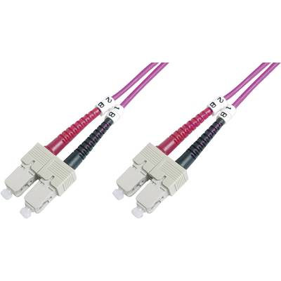 Digitus DK-2522-10-4 Fibreglass FO Cable [1x SC plug - 1x SC plug] 50/125 µ Multimode OM4 10.00 m