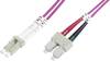 Digitus DK-2532-03-4 Fibreglass FO Cable 3.00 m Violet [1x LC plug - 1x SC plug] 50/125 µ Multimode OM4