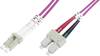 Digitus DK-2532-05-4 Fibreglass FO Cable 5.00 m Violet [1x LC plug - 1x SC plug] 50/125 µ Multimode OM4