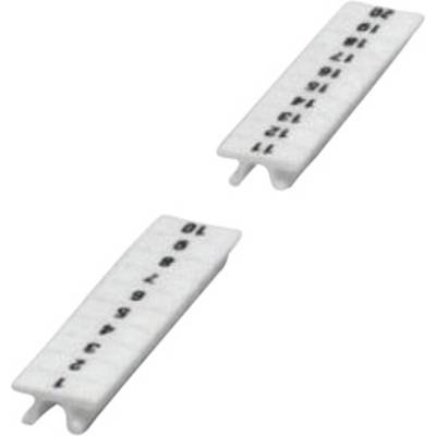 Two white cable combs with numbered teeth, used for organising or bundling cables or wires.
