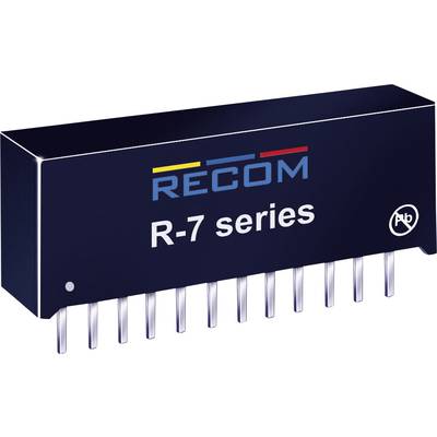 'RECOM R-7 series' integrated circuit, rectangular shape, multiple pins on the bottom.
