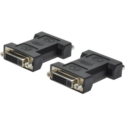 Digitus AK-320503-000-S DVI Adapter [1x DVI socket 29-pin - 1x DVI socket 29-pin] Black  