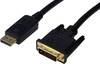 Digitus DisplayPort / DVI Adapter cable DisplayPort plug, DVI-D 24+1-pin plug 3.00 m Black AK-340306-030-S DisplayPort cable