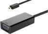 Renkforce RF-4187253 HDMI / VGA Adapter [1x HDMI socket D Micro - 1x VGA socket] Black 0.05 m